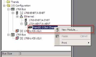 12 10. In the Controller Organizer, right-click the 1734-AENT adapter and choose New Module. 11.