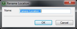 Manage Locations Note: Locations displayed in the Location drop-down menu, the Camera Location T ask Pane menu, and Camera locations in the bottom section of BuckView are for the current site (see