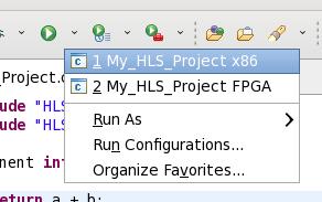 1 Developing for the Intel HLS Compiler with an Eclipse* IDE After you complete this step, you can run the