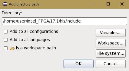 The default location for the Intel HLS Compiler include folder is <quartus_installdir>/hls/include, where quartus_installdir is your Intel Quartus Prime installation directory (for example,