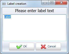 10 Sharing Exporting a Model with the Client Viewer Label Creation Dialog Box The measurements are listed on the left side