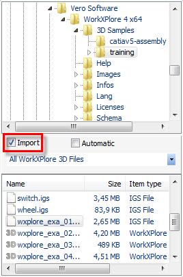 3 Importing and Opening CAD Files Importing one or more CAD Files Import Option The Import option allows you to build complete assemblies.
