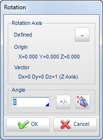 3D ROTATION You can apply other modifications while the Transformations dialog box is displayed. 1. Click on the icon in the dialog box.