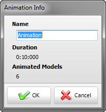 Enter the name of the animation in the corresponding field and click OK to validate.