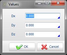 3 - Selecting Entities, Defining Auxiliary Entities and Validating 3.5 - Copying and Pasting Entities Dxyz Selecting this option allows you to define the XYZ coordinate values of the vector.