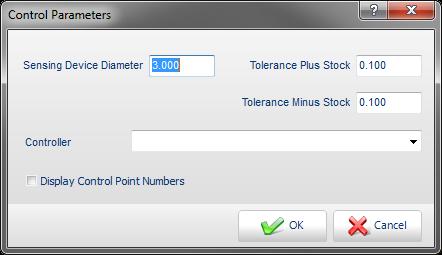 For our example, enter 0 in the Sensing Device Diameter field. 3. Click OK to validate. The color display of the different point measurements has changed.