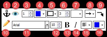 leaders to the label. rotate the part. 2 Allows you to make the label visible only in the view where it has been created, when the Viewing Area is split into 2 or 4 views.