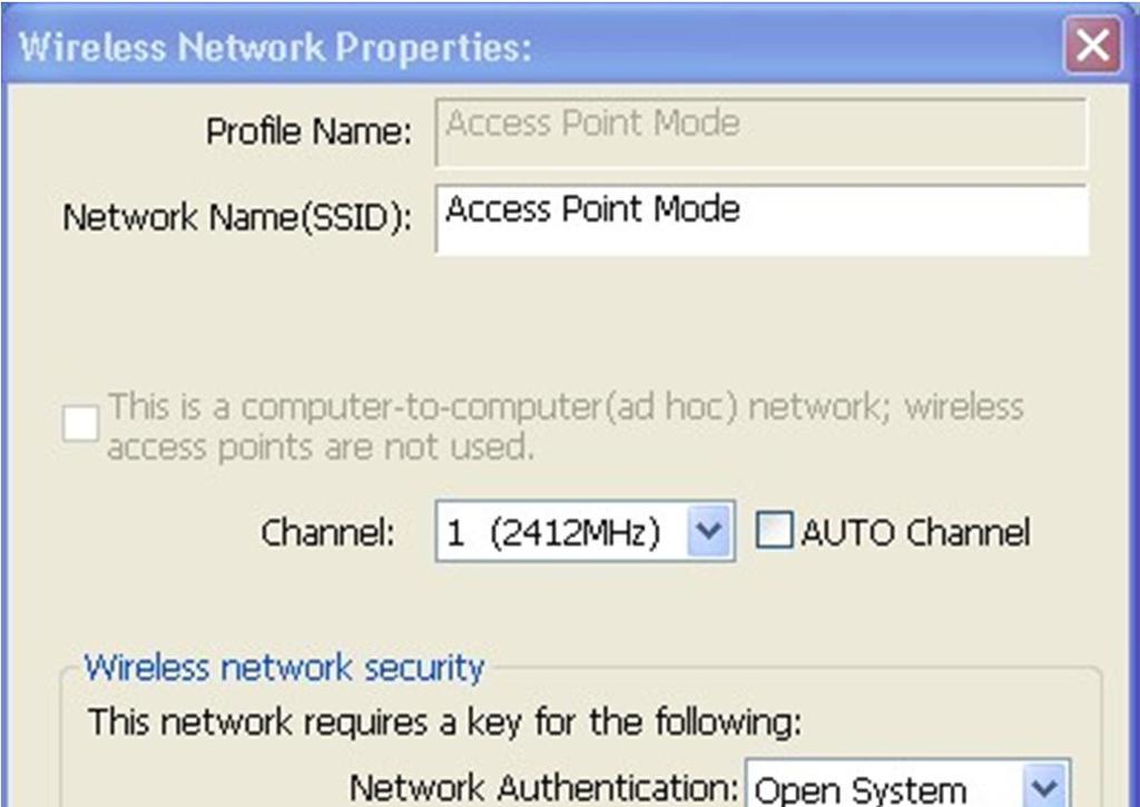 7.1. Network Name (SSID) Name of the AP is searchable by other wireless Modes. The length of SSID should be shorter than 32 characters. 7.2. Channel Select the wireless channel within current channel plan.
