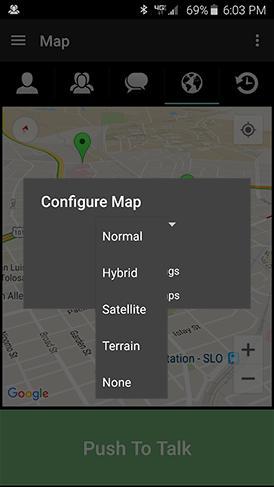 Configure Menu Map View