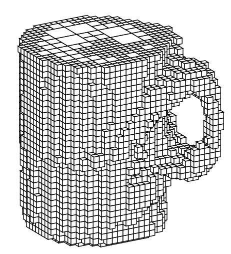 Classical voxel grid improvement: octrees Same principle,