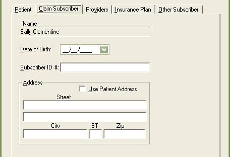24 Providers tab The NPI and TIN# or SS# for the Billing Provider, Pay-To Provider, and Claim Rendering Provider.