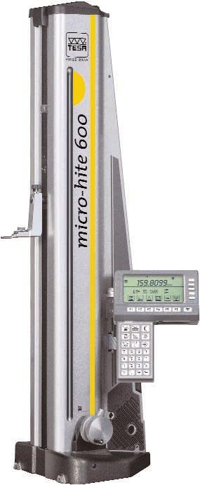 TESA MICRO-HITE 35 / 6 / 9 Height Gauges TESA MICRO-HITE main instruments 35 / 6 / 9 Factory standard Measuring span, application range and accuracy as shown on page K-11 Rust-inhibitor cast iron