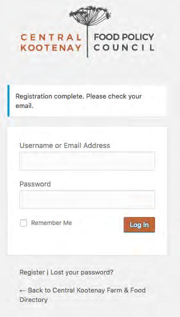 After you have clicked on the Register button, and your information has been entered into the website database, the page below will appear, confirming your registration. This may take a minute or so.