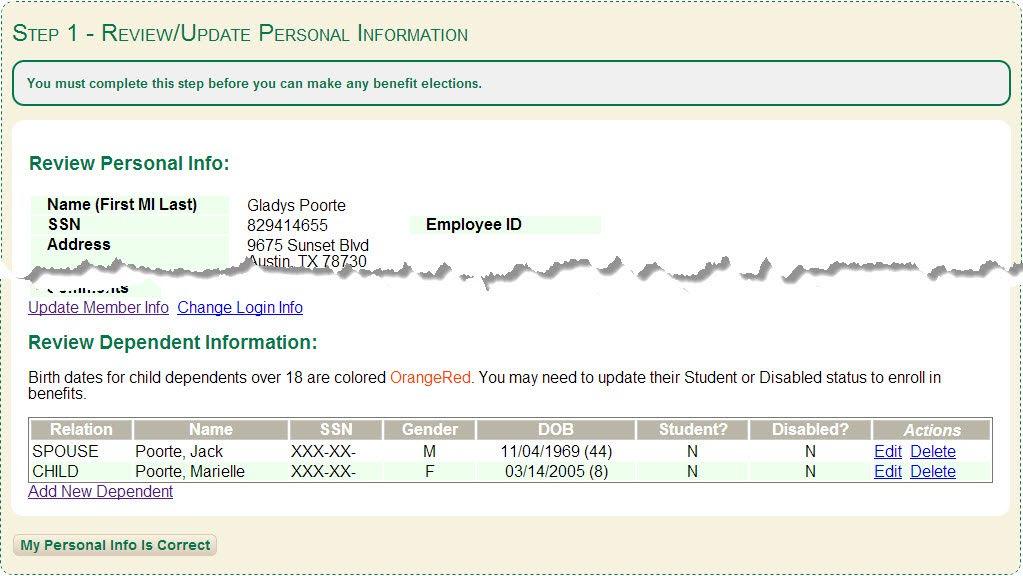 To begin an enrollment, go to the Member/Location Directory and click on the name of the employee you wish to enroll.