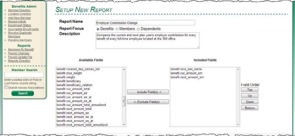 Generating Custom Reports If your report generating needs are not met with any of our standard reports, you have the option of creating your own custom report with the ability to include any of the