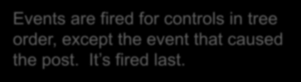 associated control Events are fired for