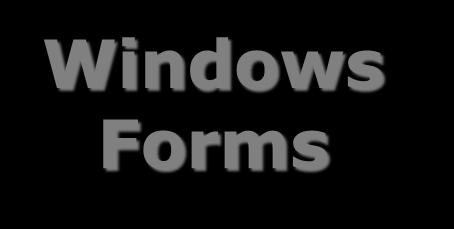 NET Web Forms Web Services Mobile Forms ADO.