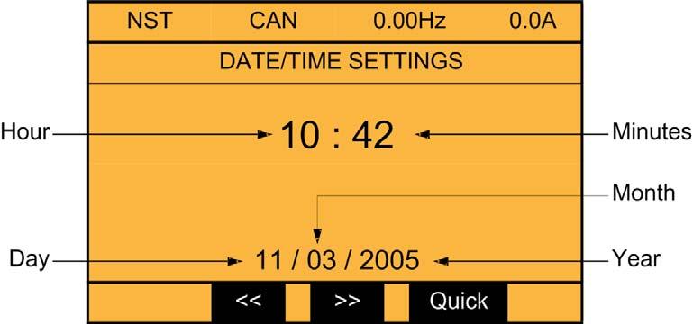 Configuration Using ATV Display Setting Date and Time In the [1.