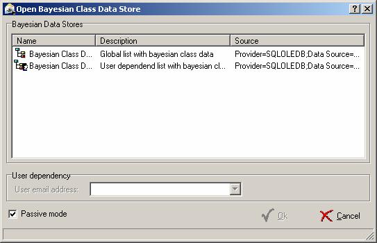CAMELOT Security 2005 Page: 8 4.2 Starting the Bayesian Data Managers Start the Bayesian Data Manager in the CAMELOT group of the Windows start menu. The main windows comes up.