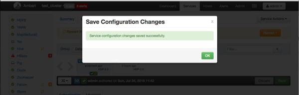 6. Click OK on the Save Configuration Changes pop-up. 7.