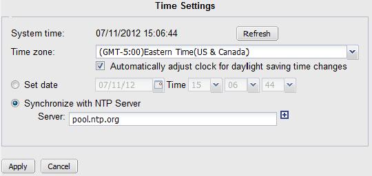 you may need to wait a couple of seconds, then click Refresh to update the display in System time.) If the NTP query fails, the system clock will continue without adjustment.