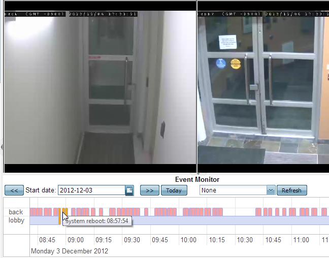 To view live video from your cameras as an administrator 1.