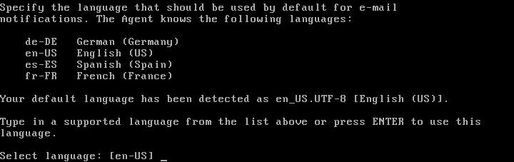 Enter Y to create the BUAgent directory. 6. Enter the language. The default language is English [en-us]. 7.