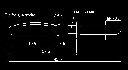 crimp 15mm solder post Strip length: 5mm Crimp tool: Buchanan R612 548 000
