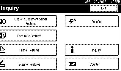 Facsimile Features Accessing User Tools (Facsimile Features) 8 Customize the facsimile settings according to the operations to be frequently performed.
