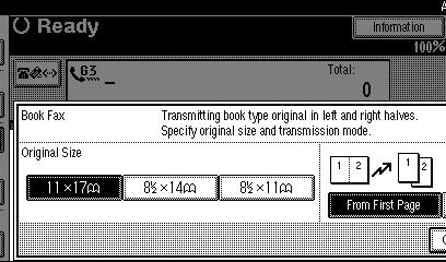 Other Transmission Features Sub Transmission Mode Book Fax Use to send book originals from the exposure glass. Pages are scanned in the following order.