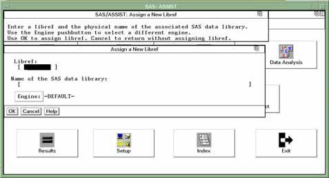 4 Select Assign a new libref from the SAS Data Libraries window. The Assign a New Libref window appears. Display 11.