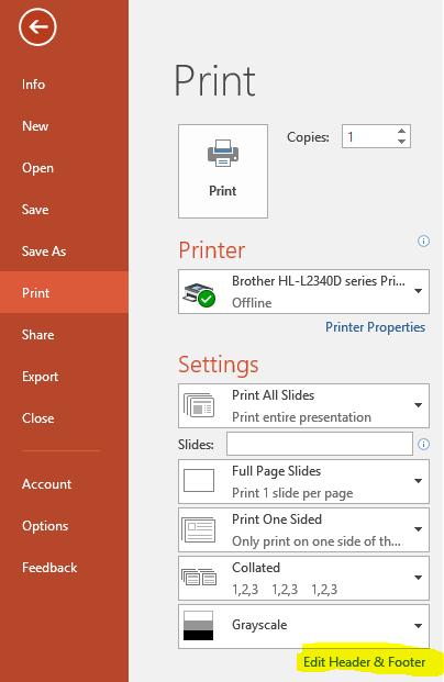 Adding Headers and Footers to Printed Pages You can add headers and footer information to your printed A4 pages or whatever paper size you prefer.