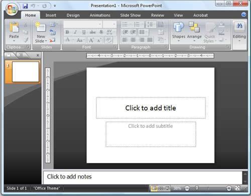 Click and type the title of your presentation in the "Click to add title" area.