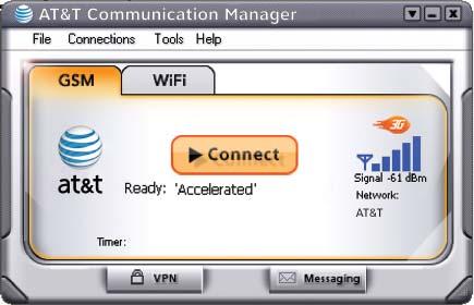 AT&T Communication Manager AT&T Communication Manager (ACM) is a software application that lets you control your connections to either the AT&T mobile network nationwide using the Mercury or to