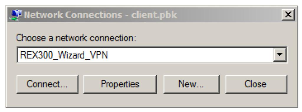 3 Configure, establish and end tunnel connection An IPSec connection with the REX300 can be configured and established with little effort with the client.