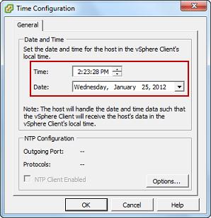 Configure the host to synchronize its time automatically to a Network Time Protocol (NTP)