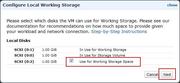 For more information, see Adding Local Disks for AWS Storage Gateway's Working Storage (p. 51). 3. If there are disks available to configure as working storage, then configure the gateway to use them.
