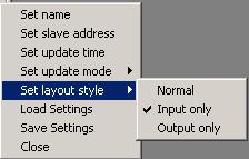 Manual update For manual update click anywhere on the empty table using the right mouse button - select Set update mode, and press Manual.