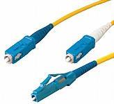 ST (Straight Tip) and SC (Subscriber Connector or Standard Connector) Fibre network segments always require two fibre cables: one for transmitting data, and one for receiving.