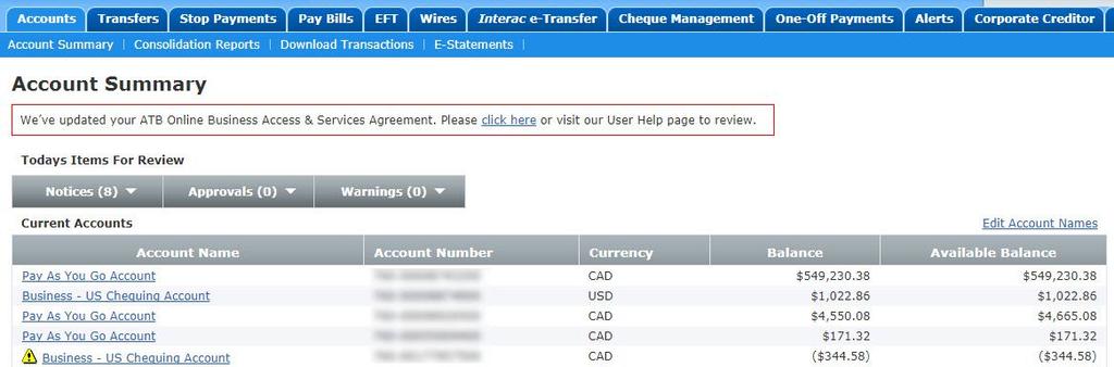 Reactivating inactive accounts If an account has had no customer-initiated transactions for one year, ATB considers the