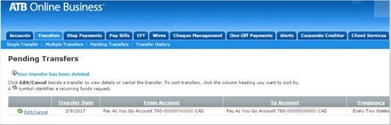 4. For recurring transfers, click the radio button that matches how you d like to change the