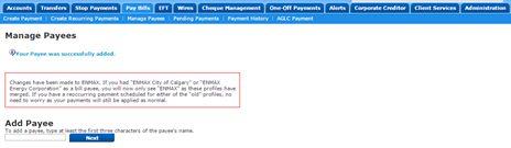 3. Select the payee you d like to pay then click Next. 4. Enter the account number and create a nickname, click Next. 5.