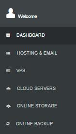 From the dashboard you can access your web hosting and email configuration and setup instructions.