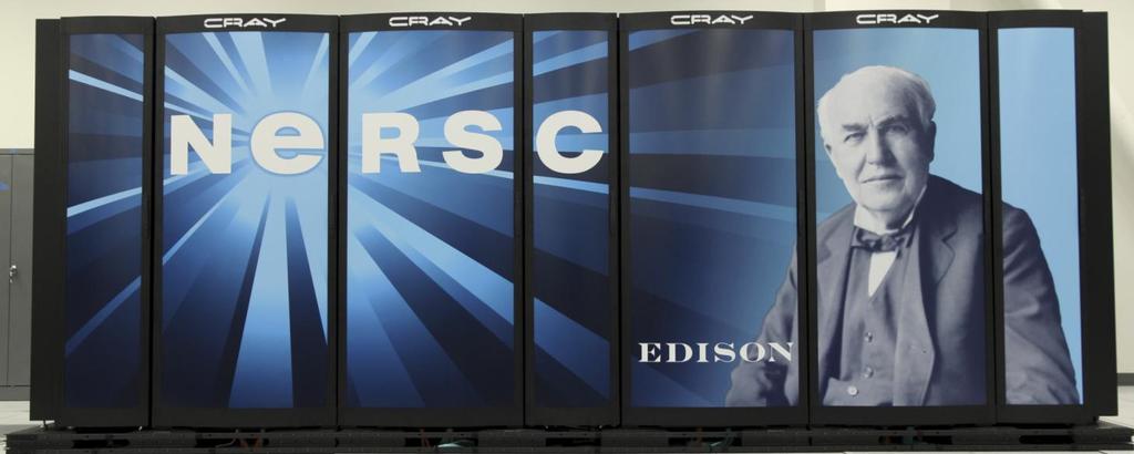 Edison (Cray XC30) First Cray XC30 Intel processors Aries interconnect Air/Near Water cooled 30 compute cabinets 23 Blower