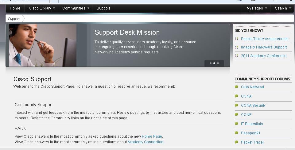 Global Support Desk New Experience home page >