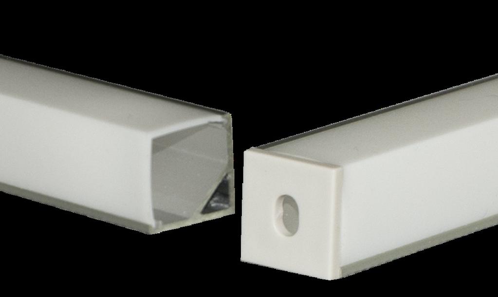 Channel & Forst Lens Channel & Opal Lens Endcaps Surface slide mounted channel Square