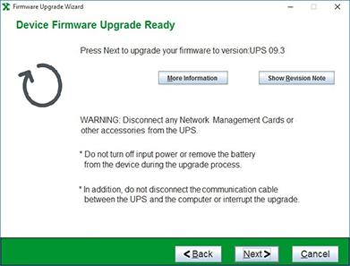 (Step 4 Cntinued) The Firmware Upgrade Wizard is nw ready t begin the upgrade prcess.