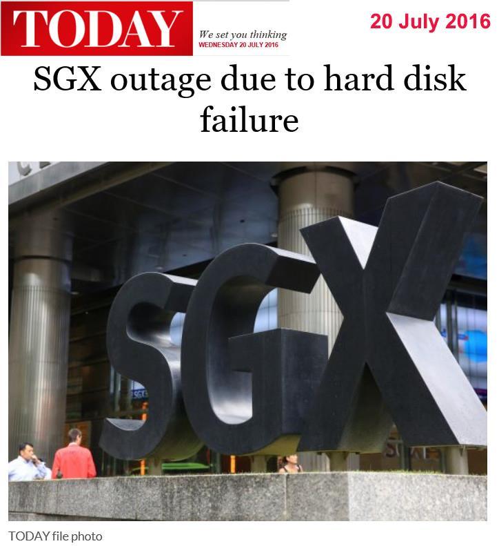 22 2013 Outage Singapore Exchange Hard Disk Failure Causes Exchange to Shut Down The Stock