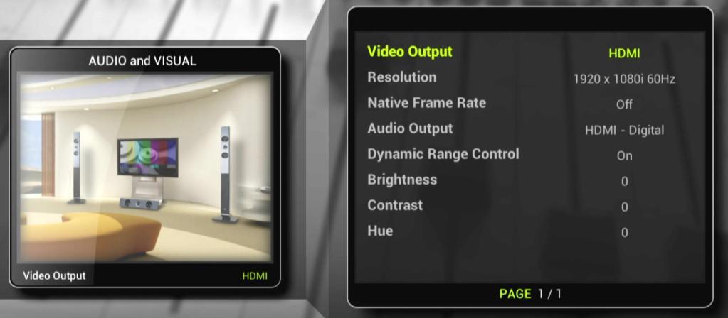 18.2 Audio and Visual Video Output Select video output port. Resolution Select resolution of the video output.