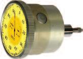 parallel to that of the indicator measuring axis -- Warranty card, Calibration certificate Range Graduation Accuracy Range / Rev. Dial Dia. Stem diameter Dial reading Code No. Inch."." ±.".". Ø/8" - --.